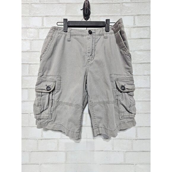 Aeropostale Heavyweight Cargo Shorts Gray Men;s Size 30 - Picture 1 of 7